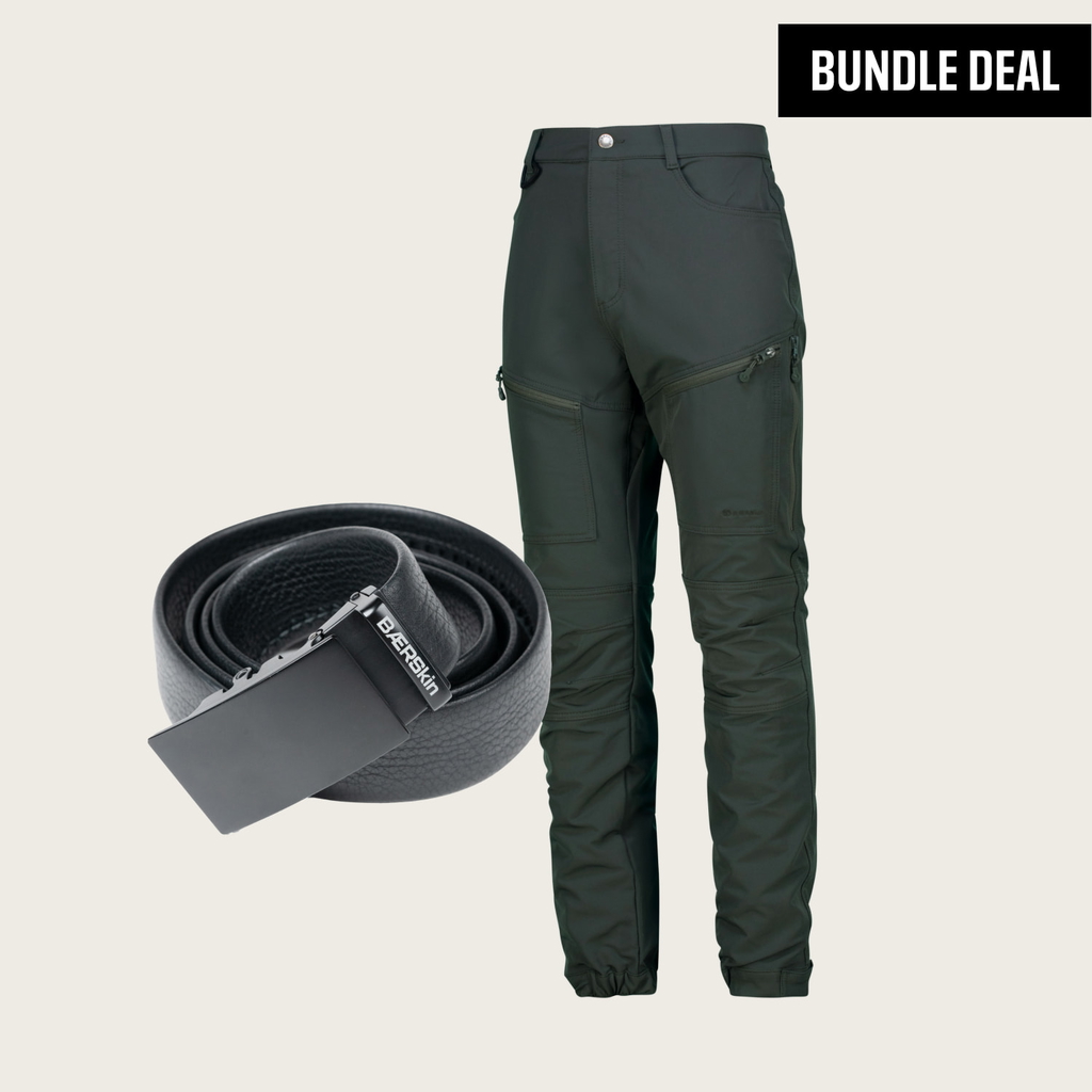 BÆRSkin Cargo Pants + Leather Infinity Belt