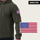BÆRSkin Tactical Hoodie 4.0 + American Flag Velcro Patch (2 Pack)