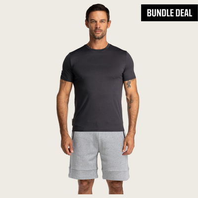 NO BS Crew Neck T-Shirt + Cotton Sweat Shorts