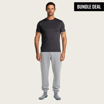 NO BS Crew Neck T-Shirt + Cotton Sweatpants