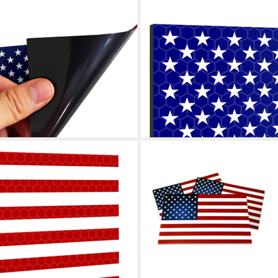 2x Magnetic Flag Decals