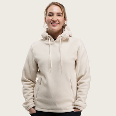 BÆRSkin Pullover Fleece Hoodie Women White