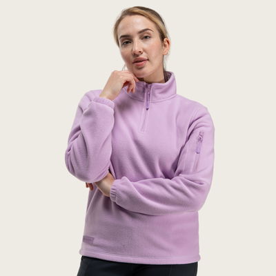 BÆRSkin Quarter Zip Fleece Jacket Women Lilac