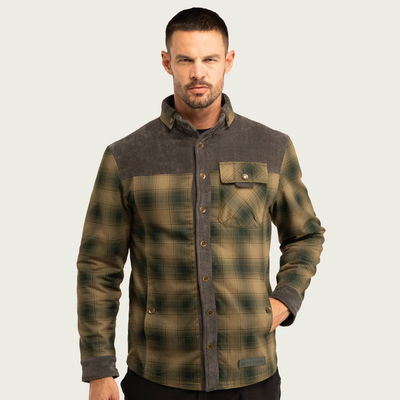 Fur Lined Lumber Jacket Green