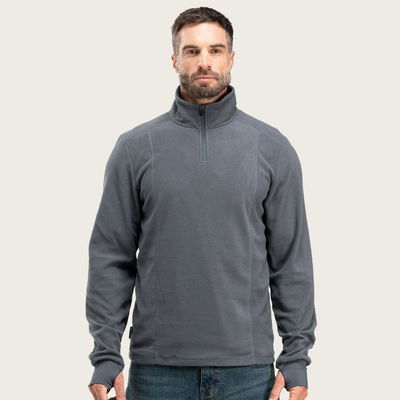 BÆRSkin Quarter Zip Fleece Pullover Steel Grey