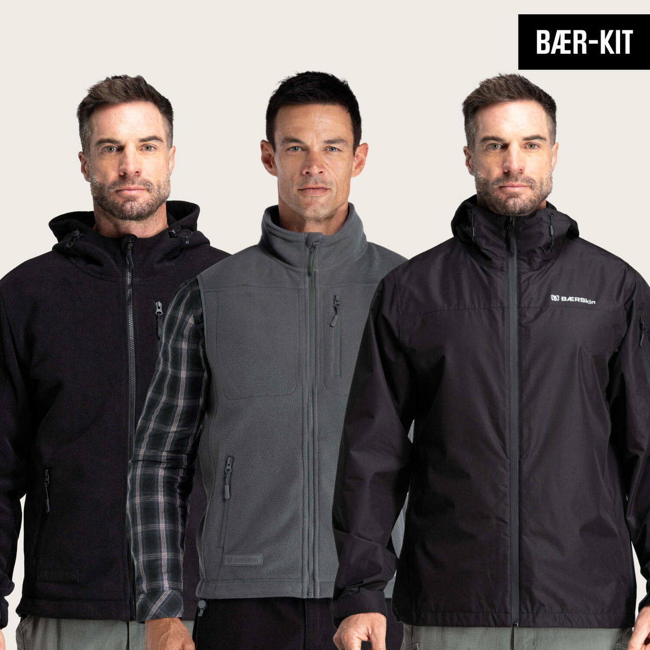 BÆRSkin 3-in-1 (Hoodie 4.0+ Vest 4.0 + Rain Jacket 2.0) | BAERSkin