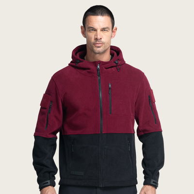 BÆRSkin Tactical Hoodie Burgundy & Black