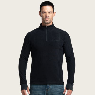 BÆRSkin 210gsm Quarter Zip Fleece Pullover Black