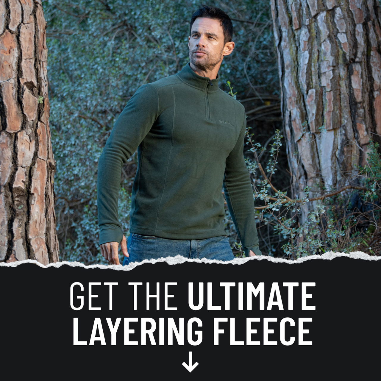 BÆRSkin 210gsm Quarter Zip Fleece Pullover | BAERSkin Tactical