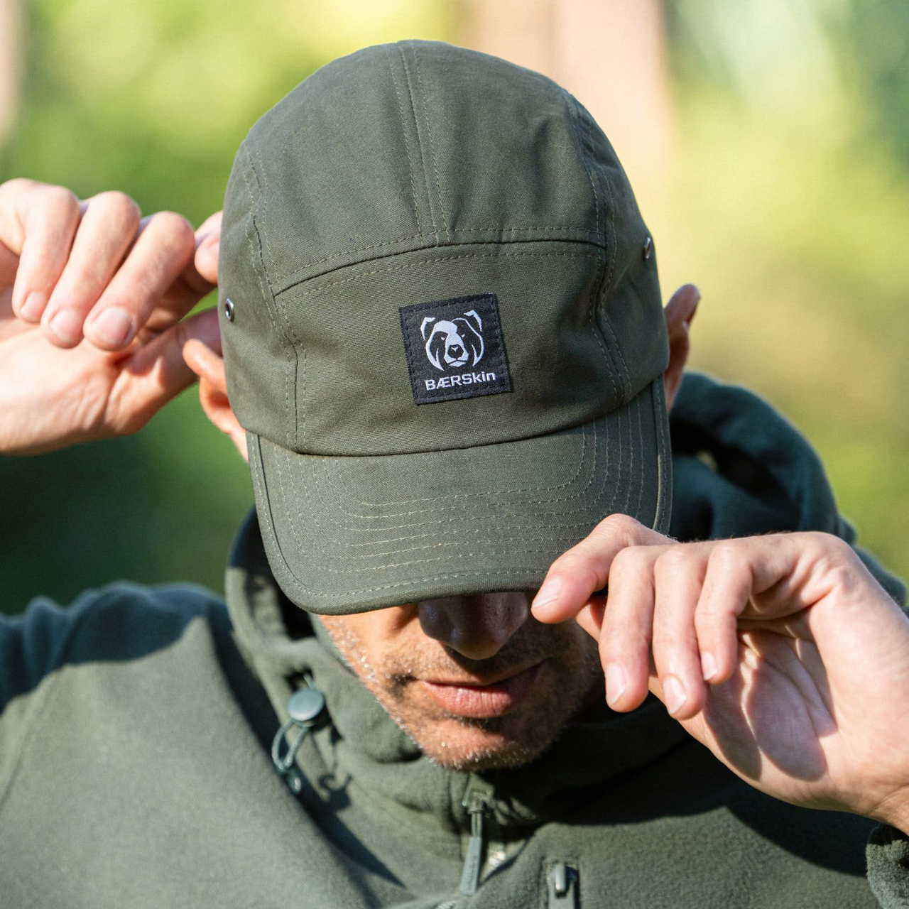 BÆRSkin 5 Panel Cap Dark Green