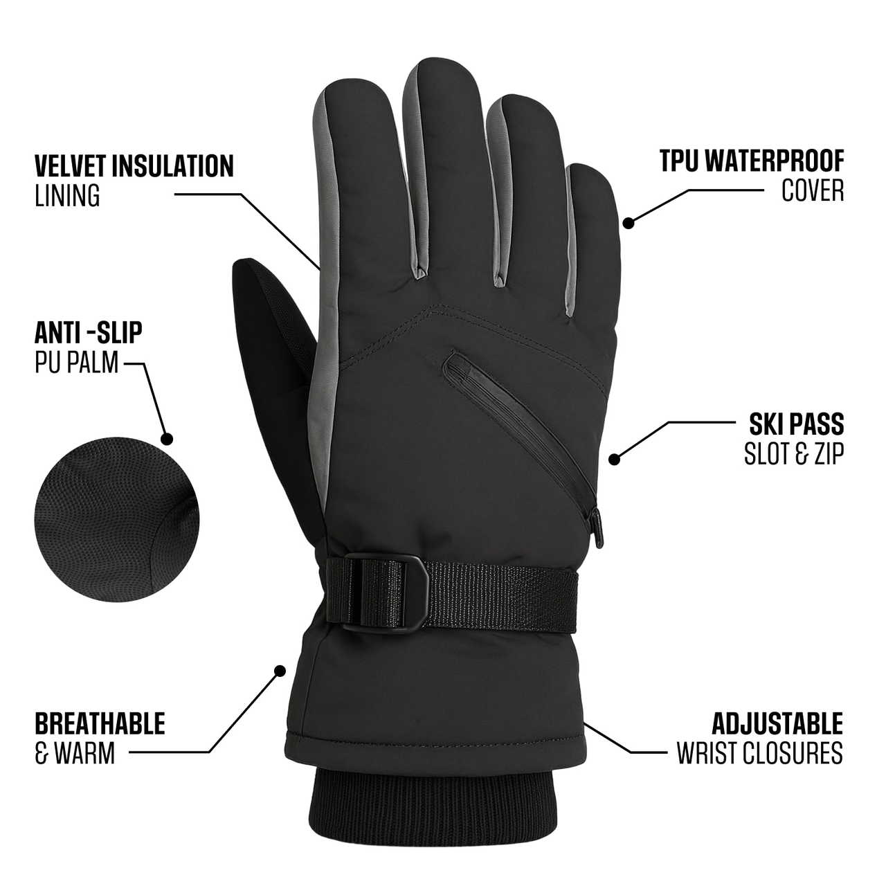 Get Unbelievable Grip in Wet & Cold Weather with a Warm Velvet Lining. 