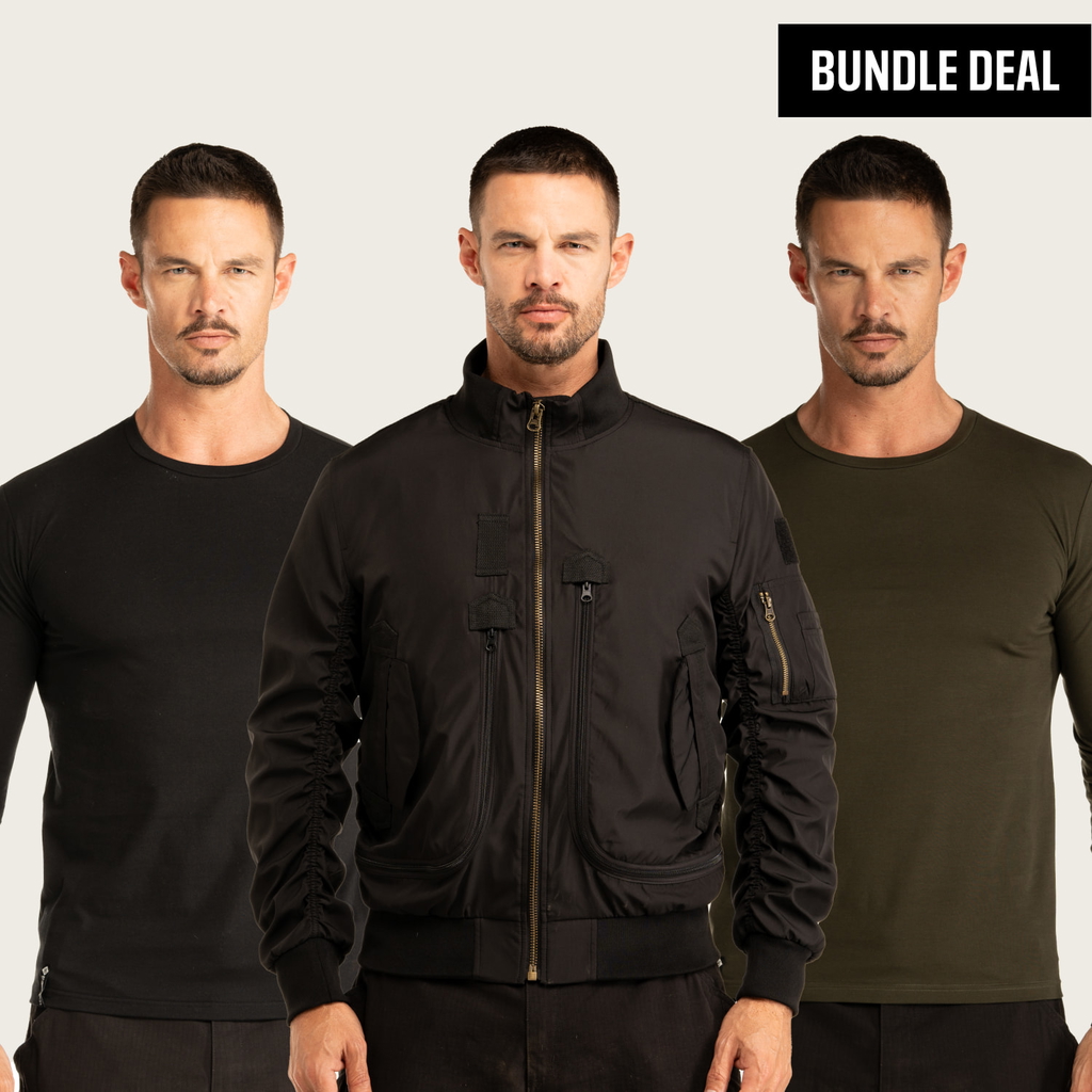 Bomber Jacket + Long Sleeve T-shirt (2 Pack)