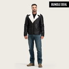 Aviator Jacket + Straight Leg Jeans