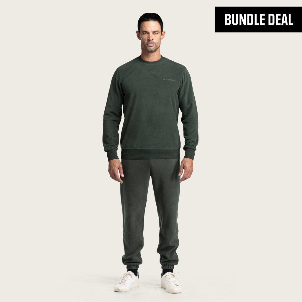 BÆRSkin 210 gsm Fleece Sweatpants + BÆRSkin Fleece Crewneck Sweatshirt