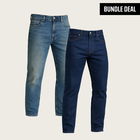 BÆRSkin Fleece-Lined Legacy Denim Jeans + Straight Leg Jeans