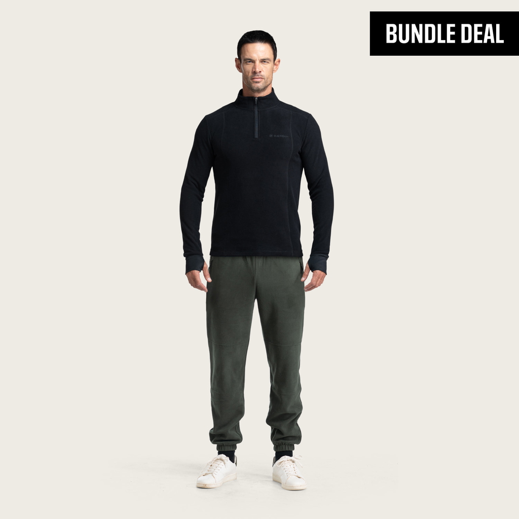 BÆRSkin 210 gsm Fleece Sweatpants + BÆRSkin 210gsm Quarter Zip Fleece Pullover