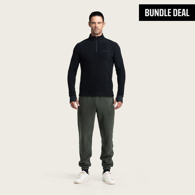 BÆRSkin 210gsm Quarter Zip Fleece Pullover + BÆRSkin 210gsm Fleece Sweatpants