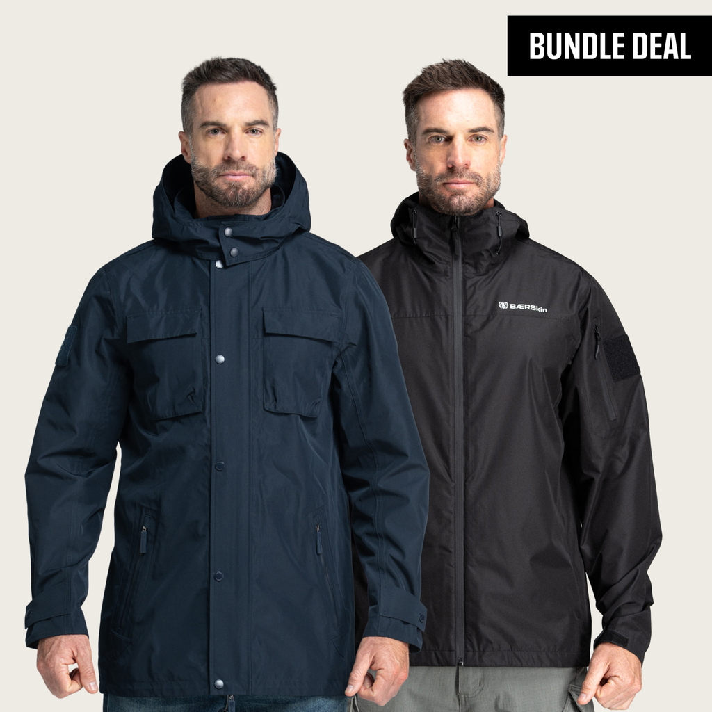 BÆRSkin Waterproof Long Parka + Heavy-Storm Waterproof Rain Jacket 2.0