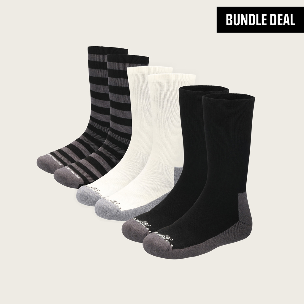 Merino Wool Terry Long Crew Socks (3 Pack)