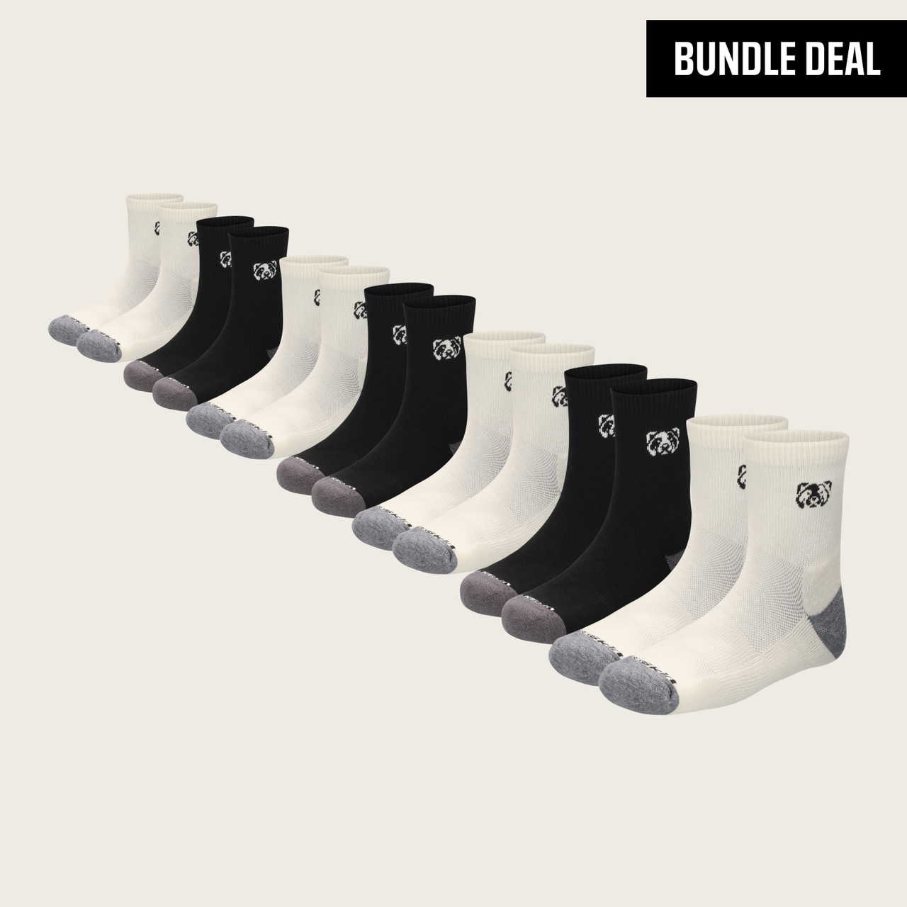 Merino Wool Short Crew Terry Socks  (7 Pack)