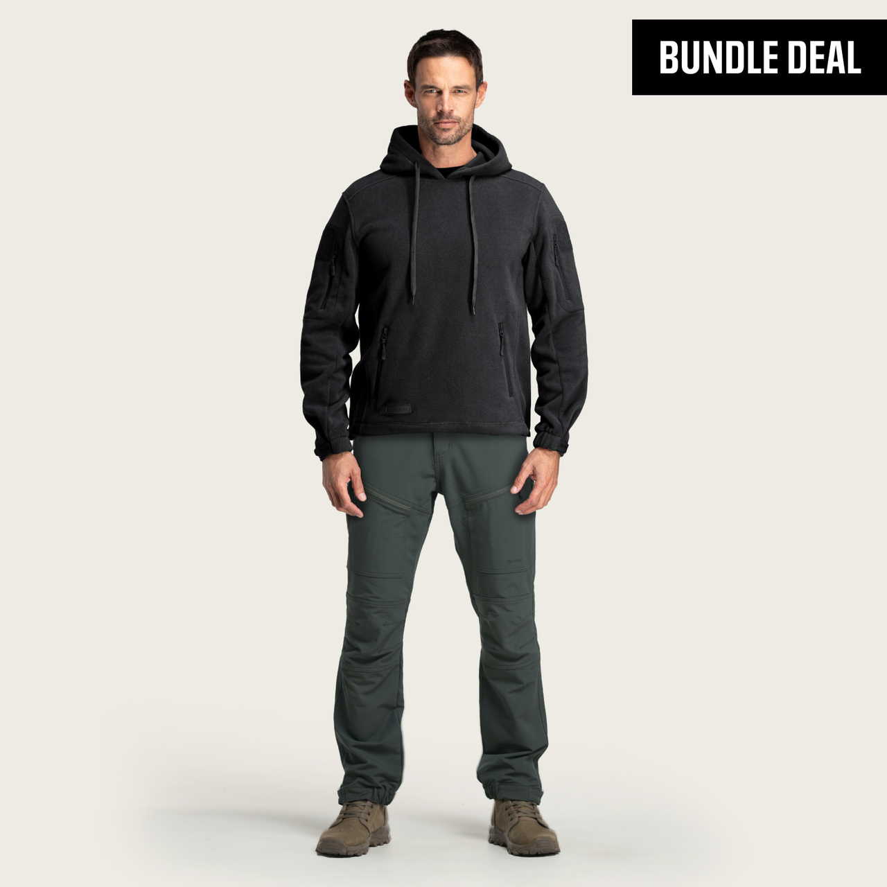 BÆRSkin Pullover Fleece Hoodie + BÆRSkin Cargo Pants