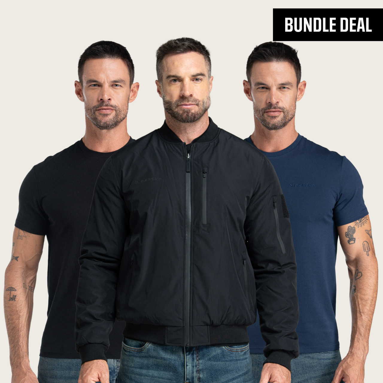 BÆRSkin Reversible Bomber Jacket + Classic Short Sleeve (2 Pack)