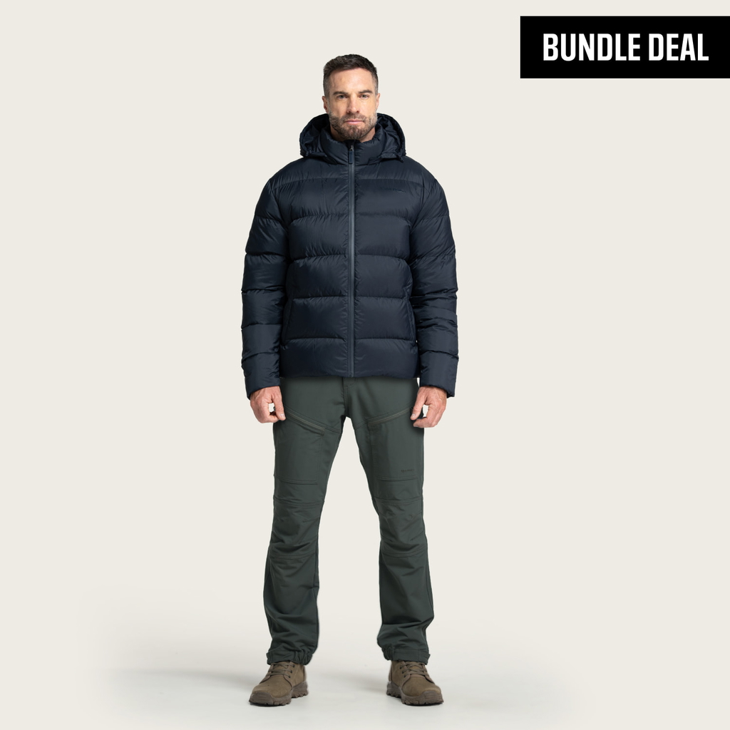 BÆRSkin Tough Puffer Hoodie + BÆRSkin Cargo Pants