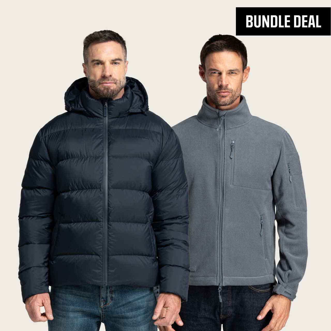 BÆRSkin Tough Puffer Hoodie + BÆRSkin Tactical Fleece Jacket