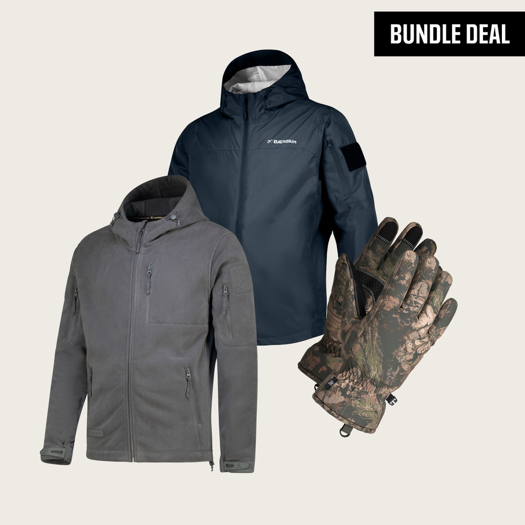 3-in-1 Jacket (Hoodie + Rainjacket) + BÆRSkin Water Repellent Gloves