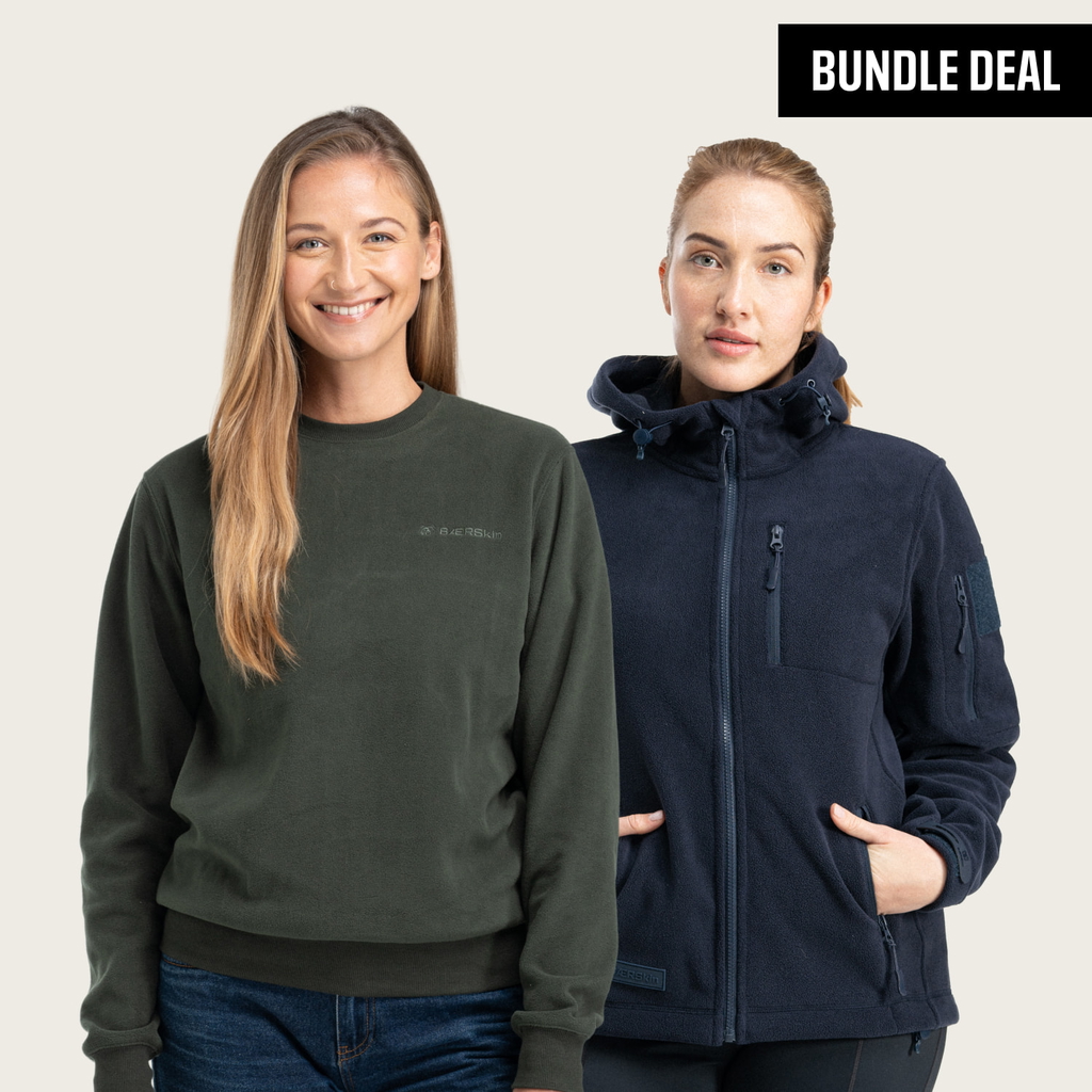 BÆRSkin Fleece Crewneck Sweatshirt Women + BÆRSkin Tactical Hoodie 4.0 Women