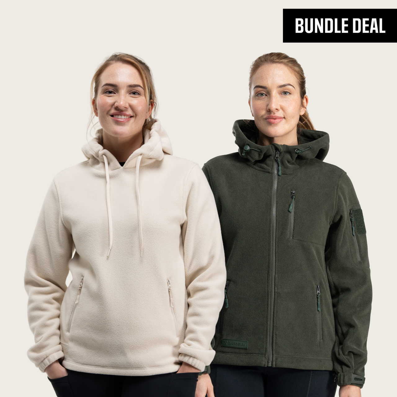 BÆRSkin Pullover Fleece Hoodie Women + BÆRSkin Tactical Hoodie 4.0 Women