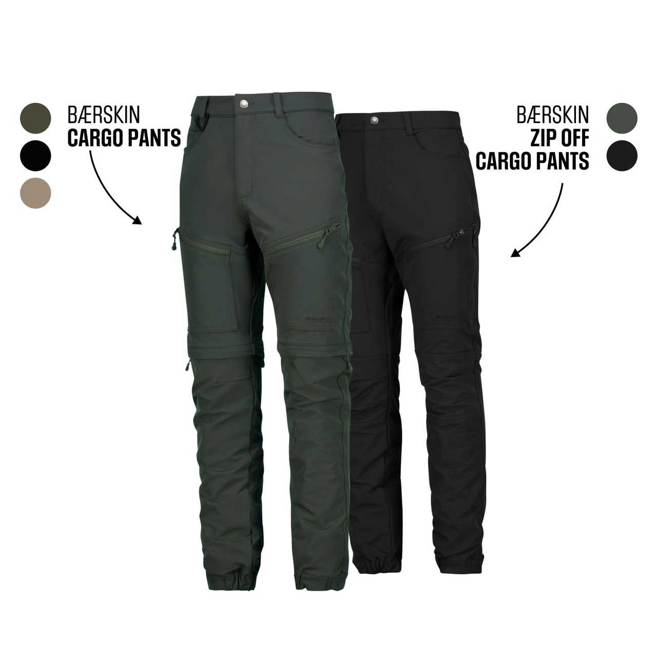 BÆRSkin Cargo Pants + BÆRSkin Zip Off Pants