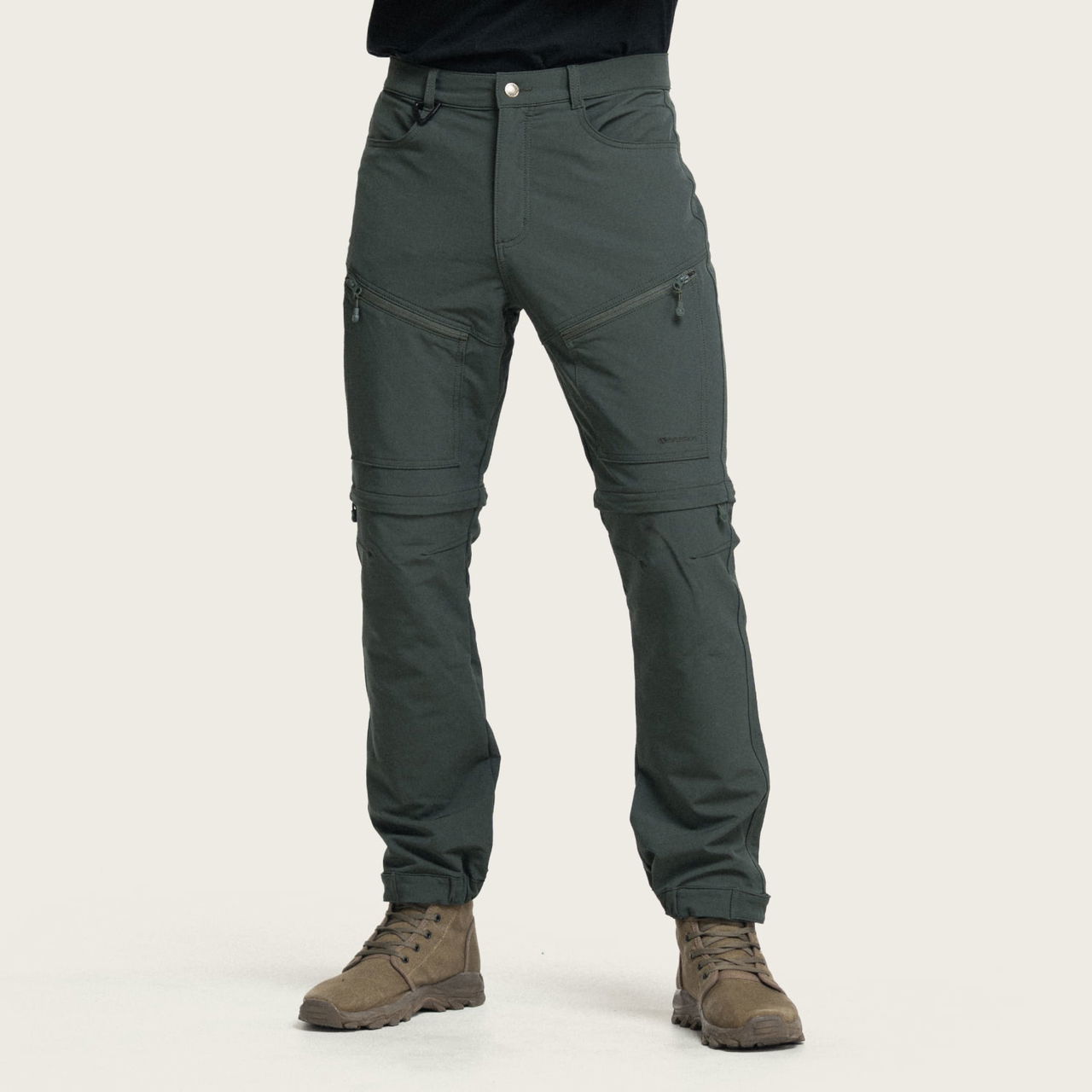 【YOURNUS】Robert Zipper Cargo Pants Cargo Pants for Men Zipper Solid Color Work Shorts Pants
