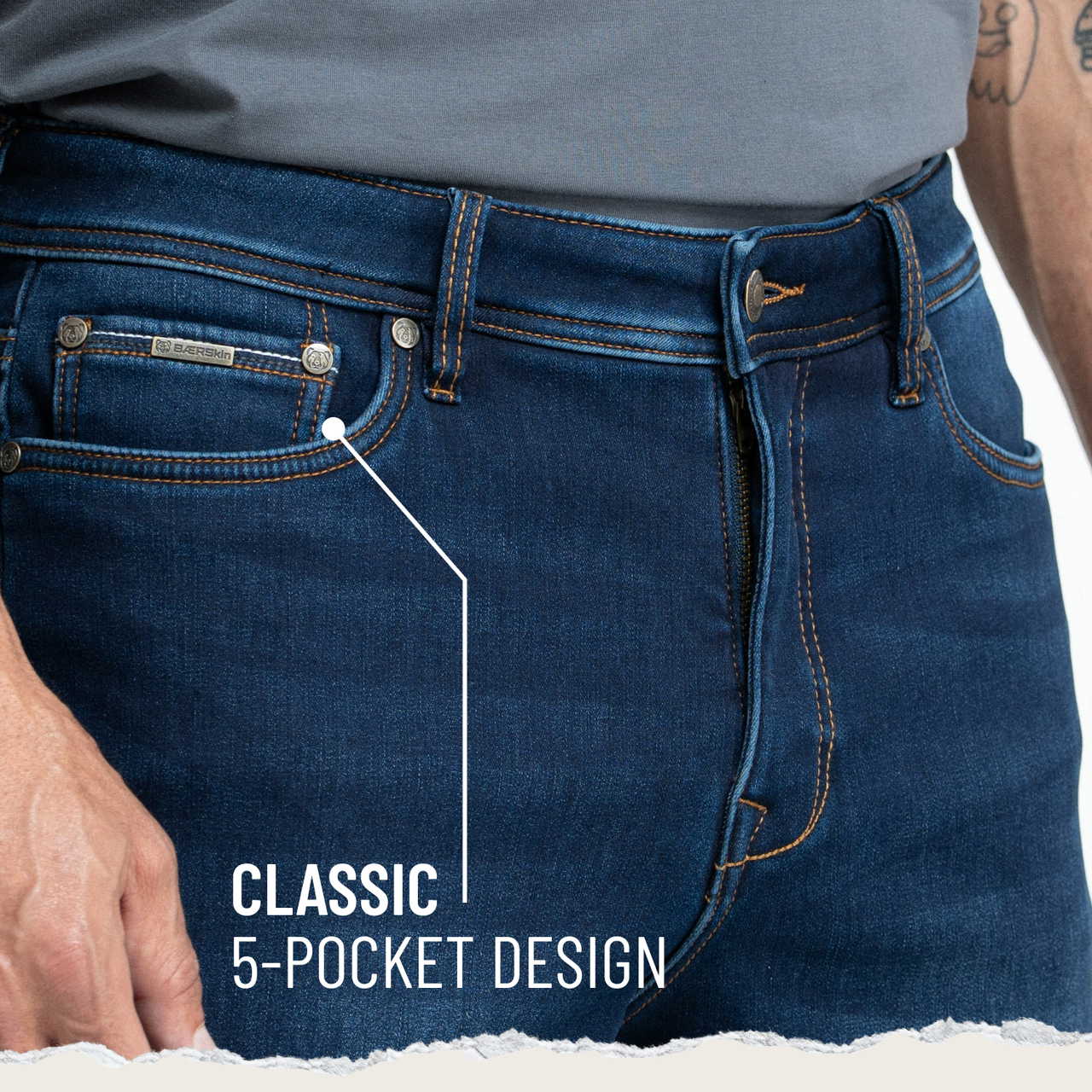 BÆRSkin Fleece-Lined Legacy Denim Jeans at a Glance