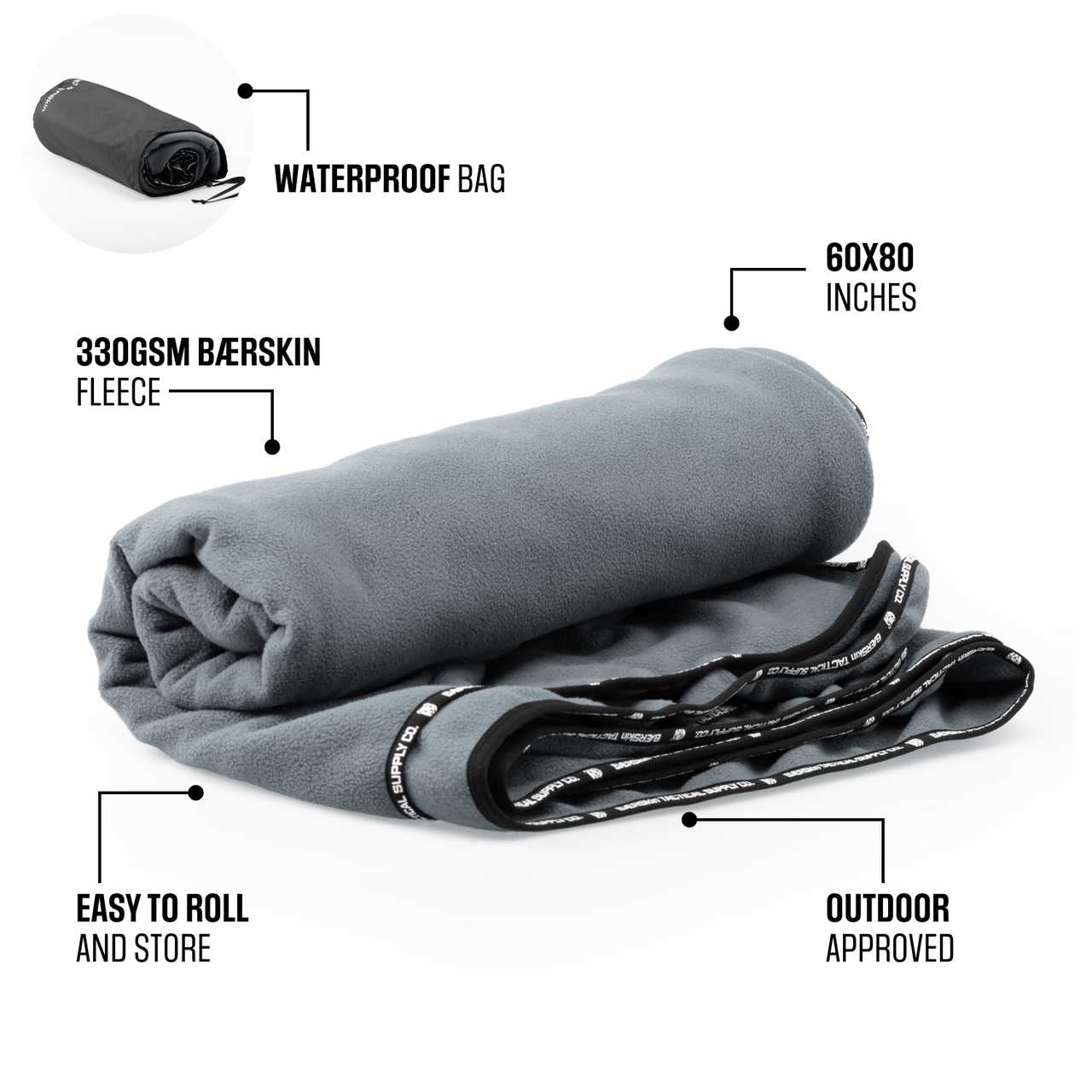 The Soft & Sturdy BÆRSkin Fleece Blanket That Makes a Home in The Wild.