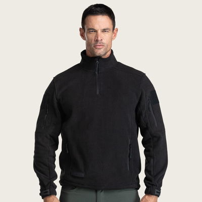 BÆRSkin Quarter Zip Fleece Jacket Black