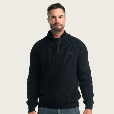 BÆRSkin Knitwear Quarter Zip Sweater Black