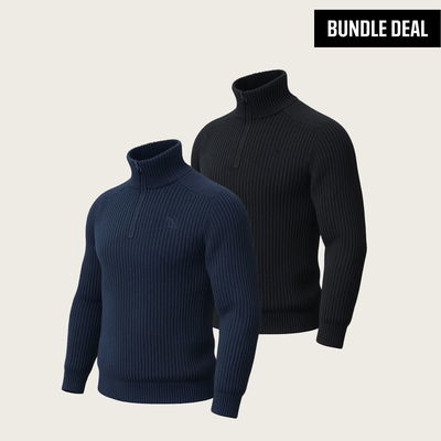 BÆRSkin Knitwear Quarter Zip Sweater (2 Pack)