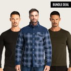 Lumberjacket + Long Sleeve T-shirt (2 Pack)