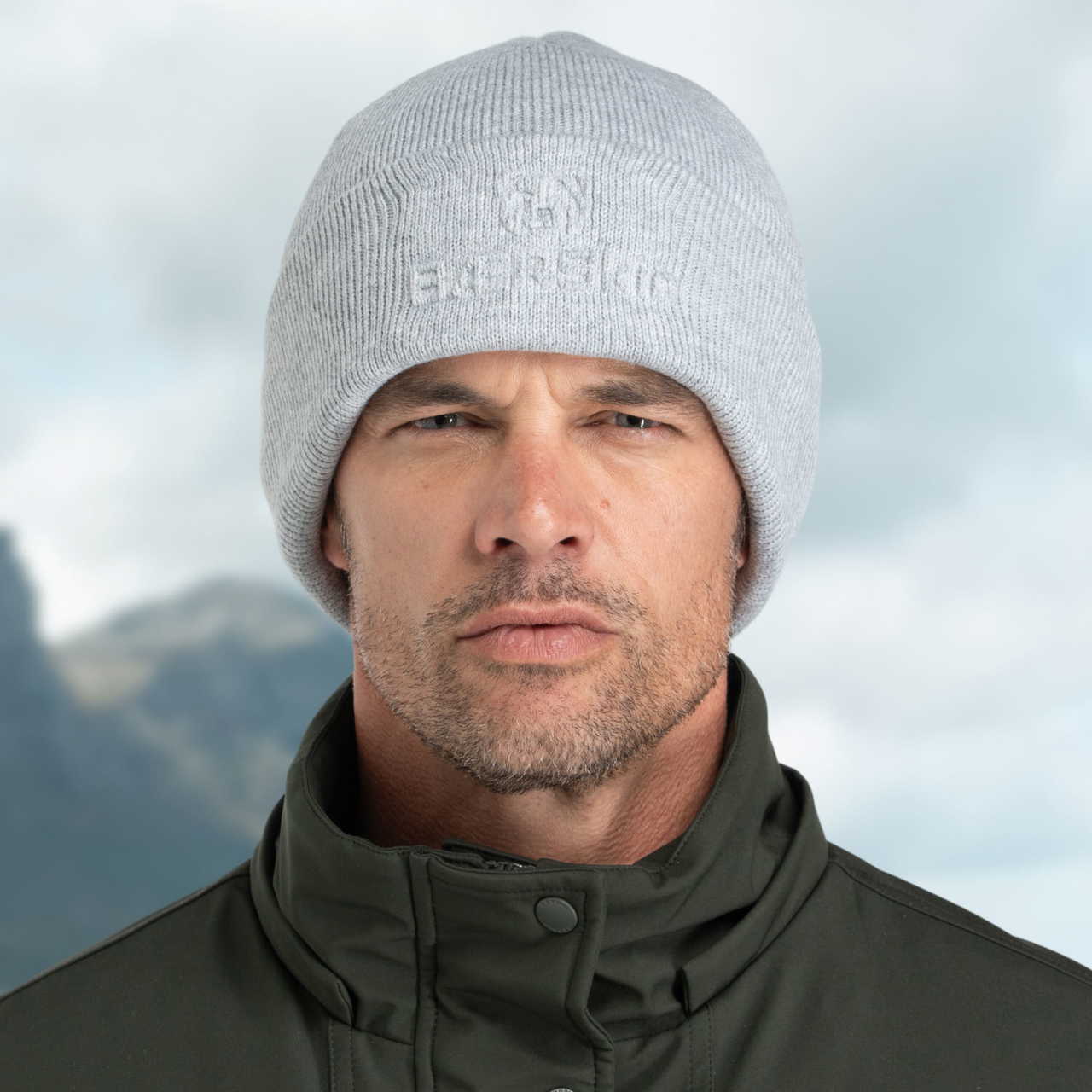 BÆRSkin Embossed Beanie Grey