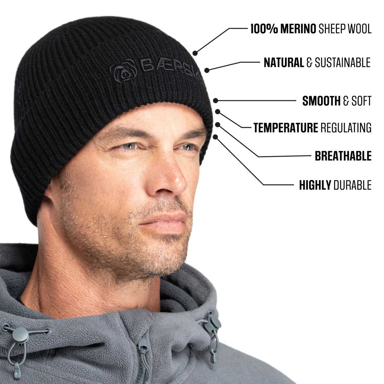 Merino Magic Keeps You Comfy in Strong Headwinds.