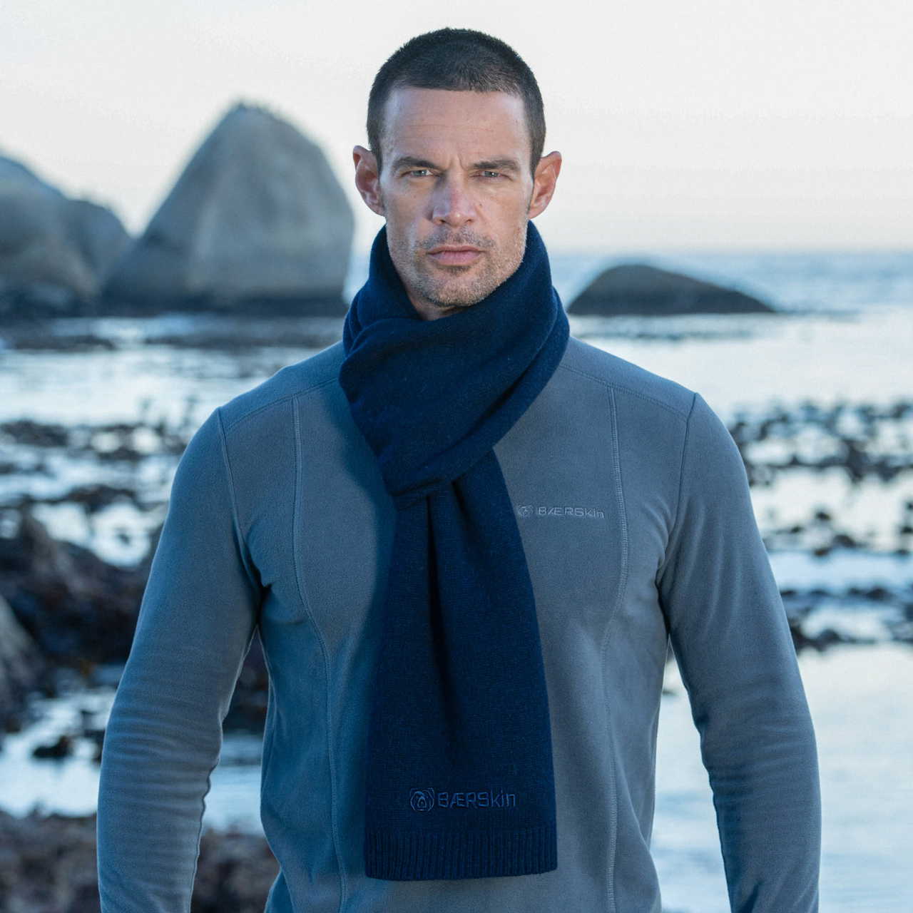 Merino Scarf Navy