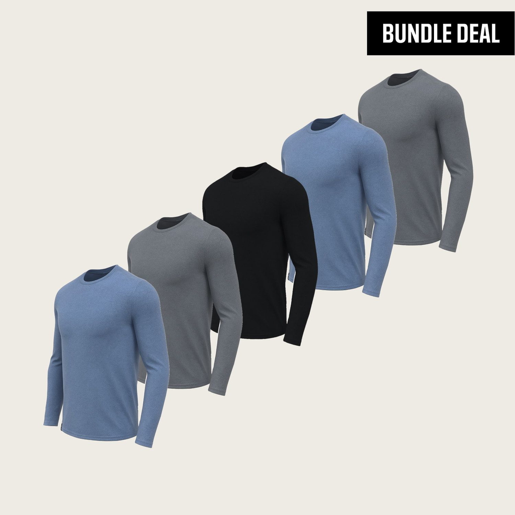 Moisture Wicking Long Sleeves T-Shirt (5 Pack)
