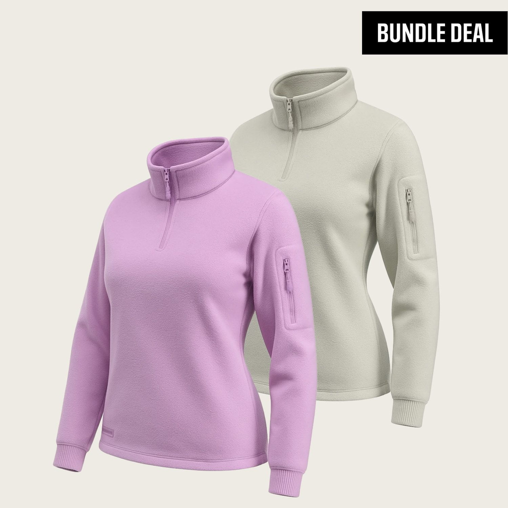 BÆRSkin Quarter Zip Fleece Jacket Women (2 Pack)