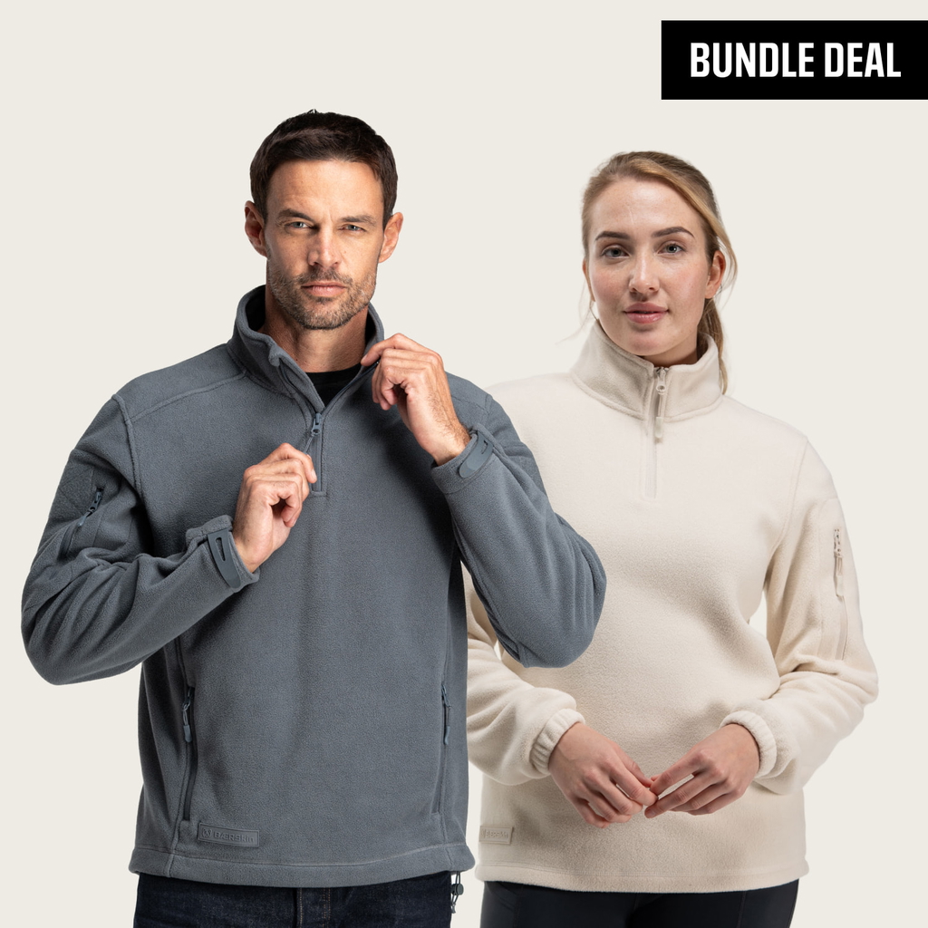 BÆRSkin His & Hers Quarter Zip Fleece Jacket