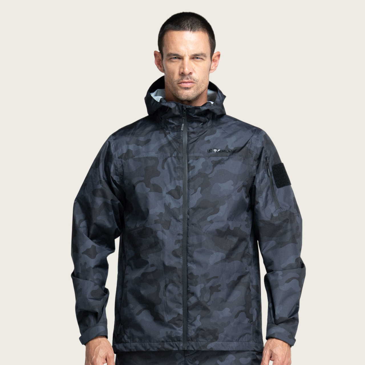 Heavy-Storm Waterproof Rain Jacket 2.0 Multi Camo Black