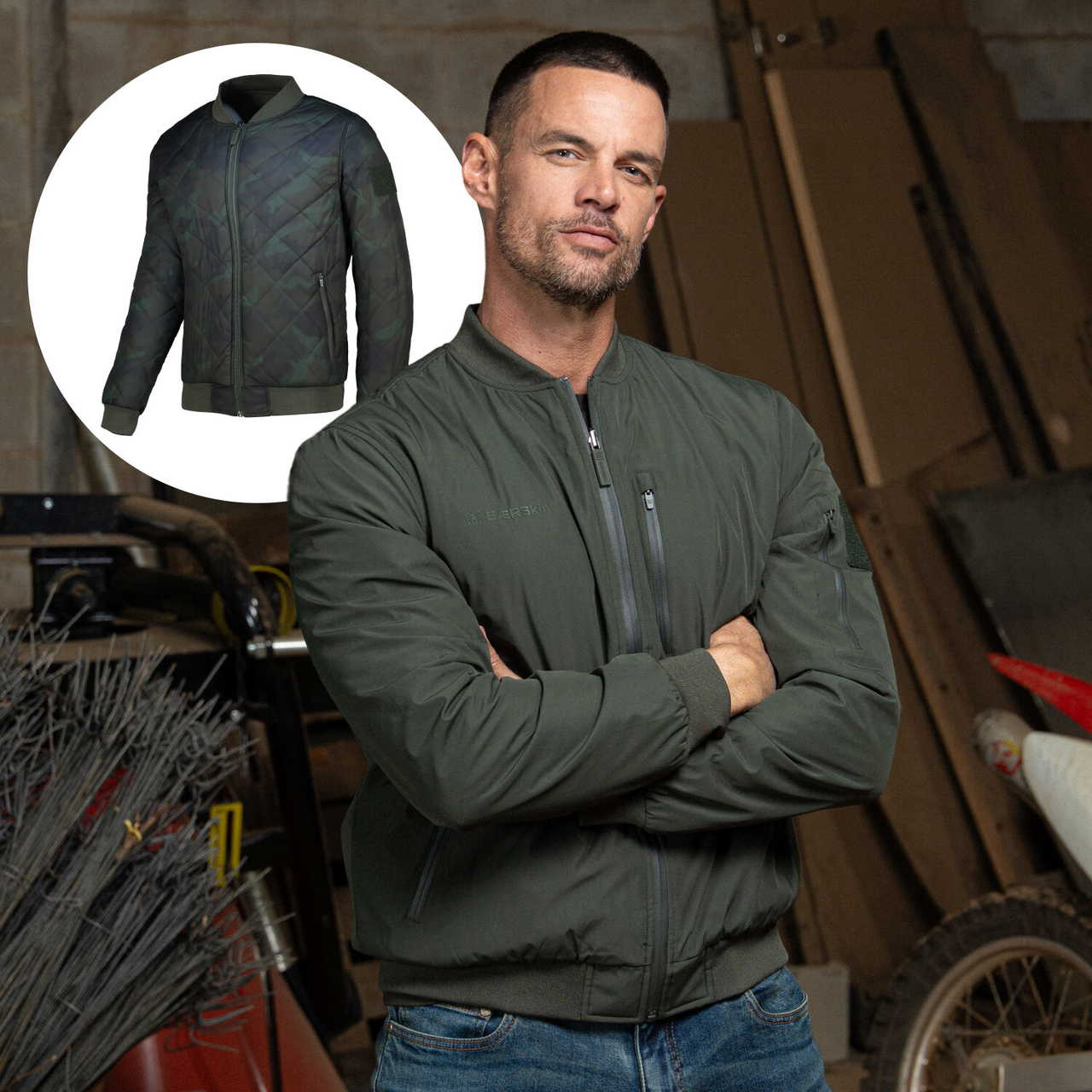 BÆRSkin Reversible Bomber Jacket Green