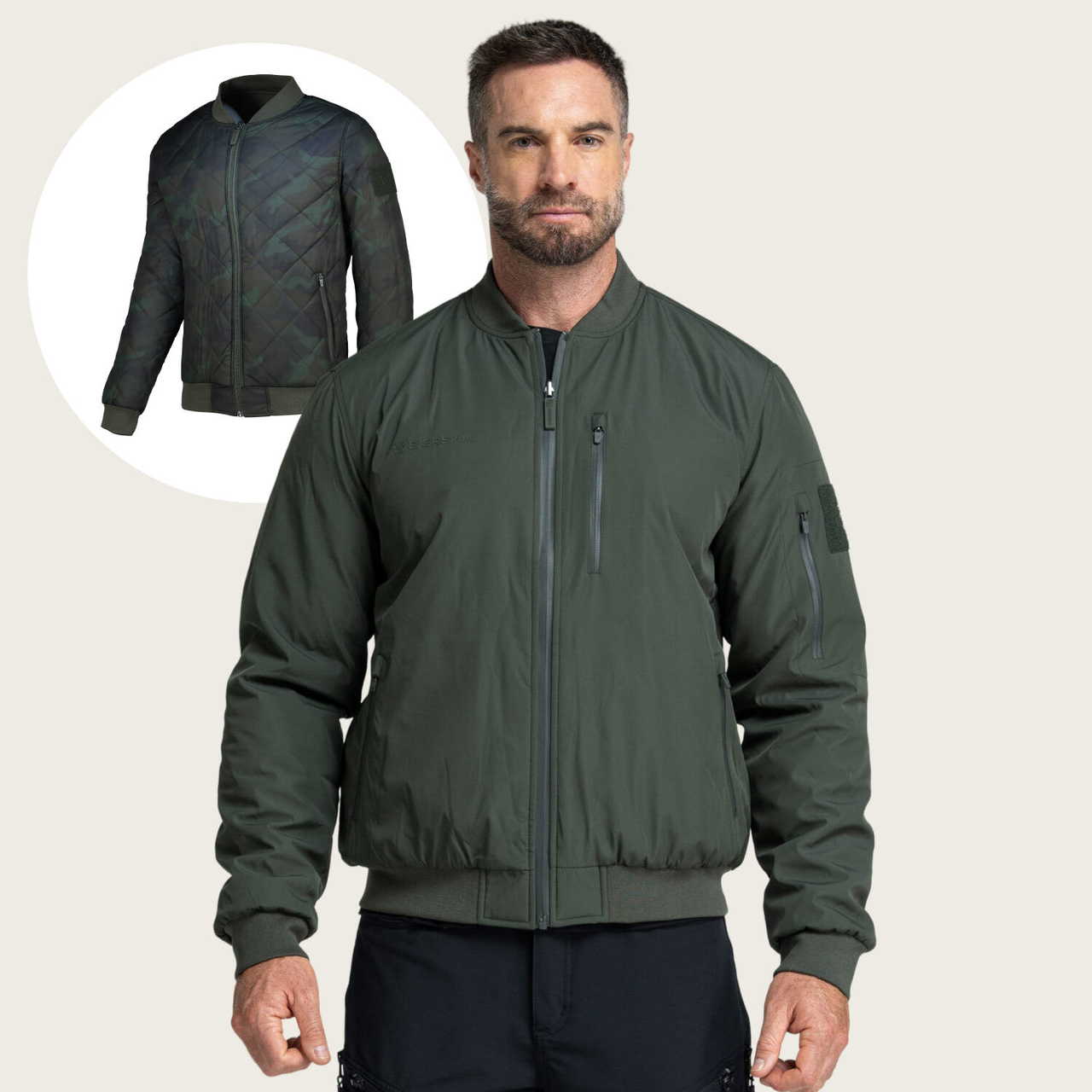 BÆRSkin Reversible Bomber Jacket Green