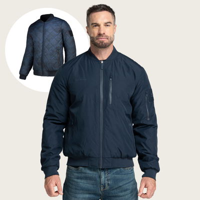 BÆRSkin Reversible Bomber Jacket Navy