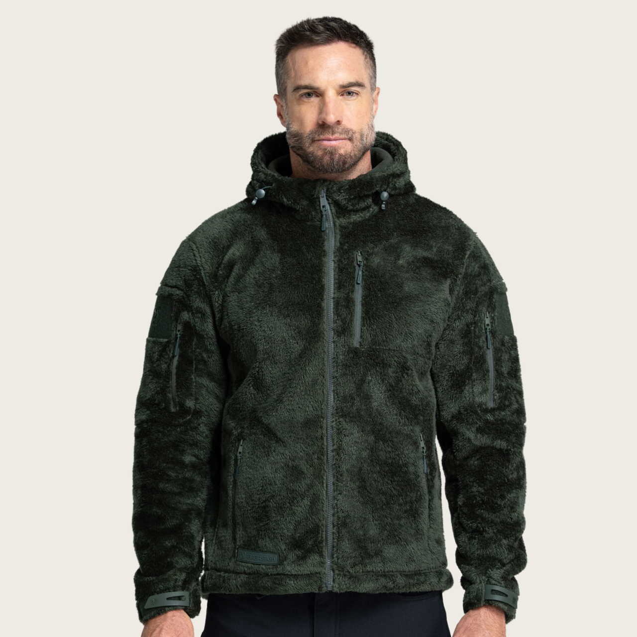 BÆRSkin Shaggy Hoodie Dark Green
